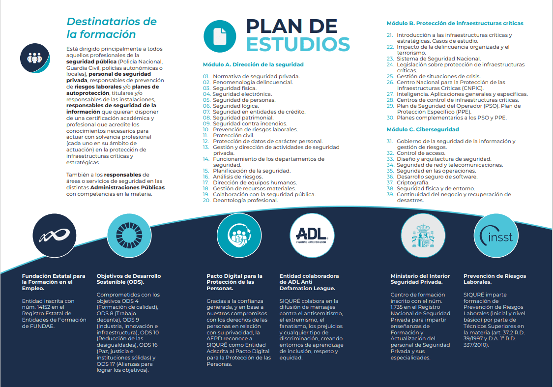 curso experto en dirección de seguridad y ciberseguridad en infraestructuras críticas