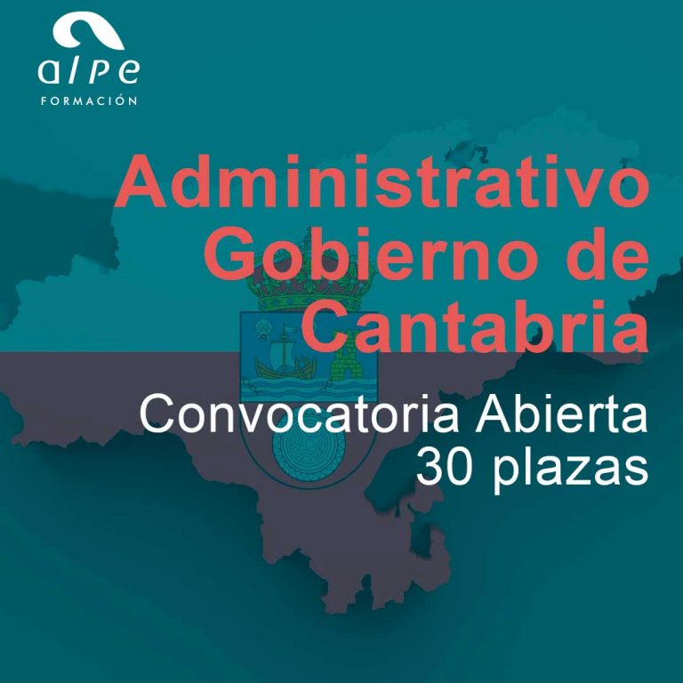 Administrativo Gobierno de Cantabria, 30 plazas