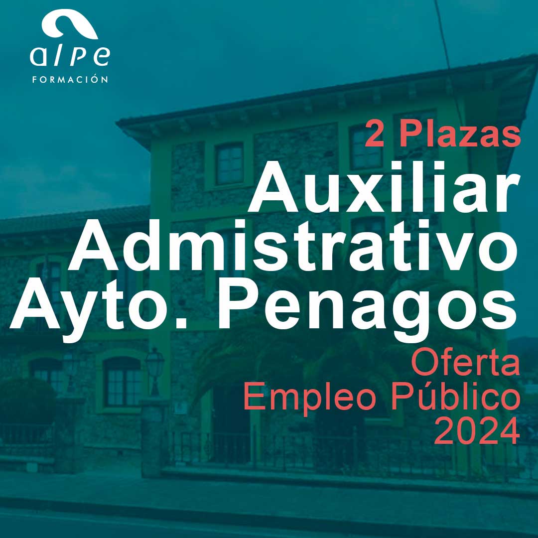 Ofertadas dos plazas Auxiliar Administrativo en Penagos