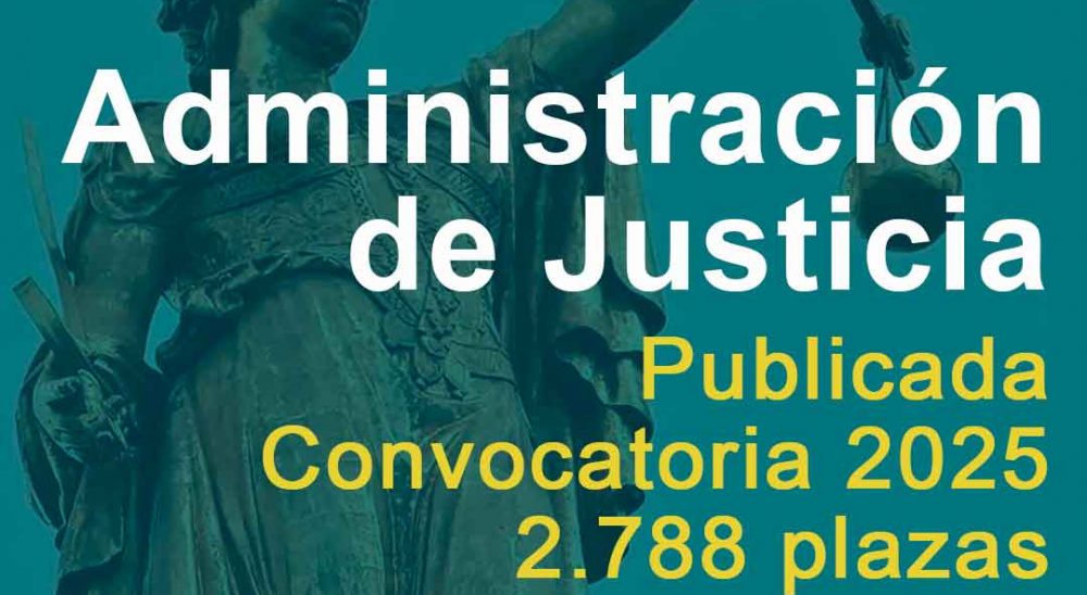 Publicada la convocatoria de oposiciones para Justicia