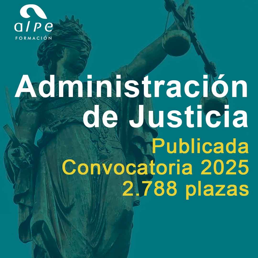 Publicada la convocatoria de oposiciones para Justicia