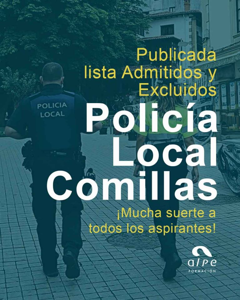 Listado Provisional de Admitidos para la Plaza de Policía Local en Comillas