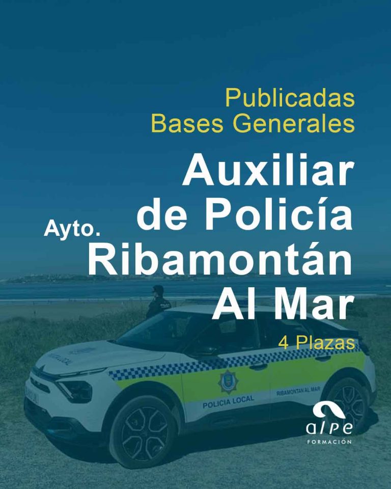 Publicadas Bases Generales para 4 plazas de Auxiliar de Policía Local en Ribamontán al Mar