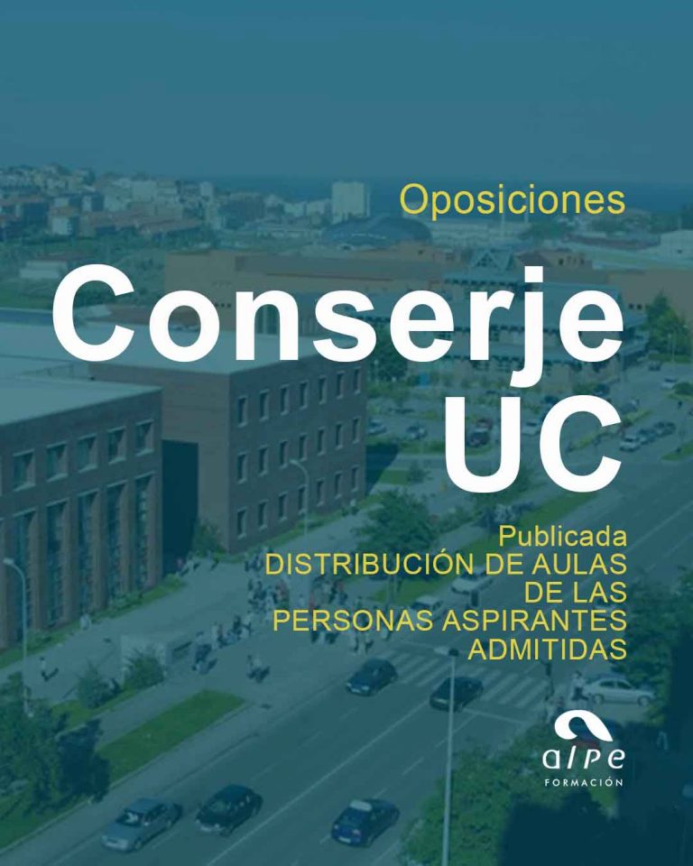 Anuncio de Distribución de Aulas para las Oposiciones de Conserje en la Universidad de Cantabria